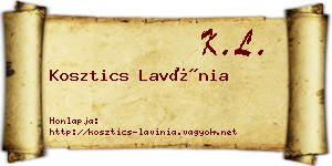Kosztics Lavínia névjegykártya