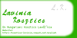 lavinia kosztics business card